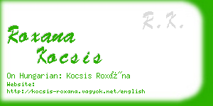 roxana kocsis business card